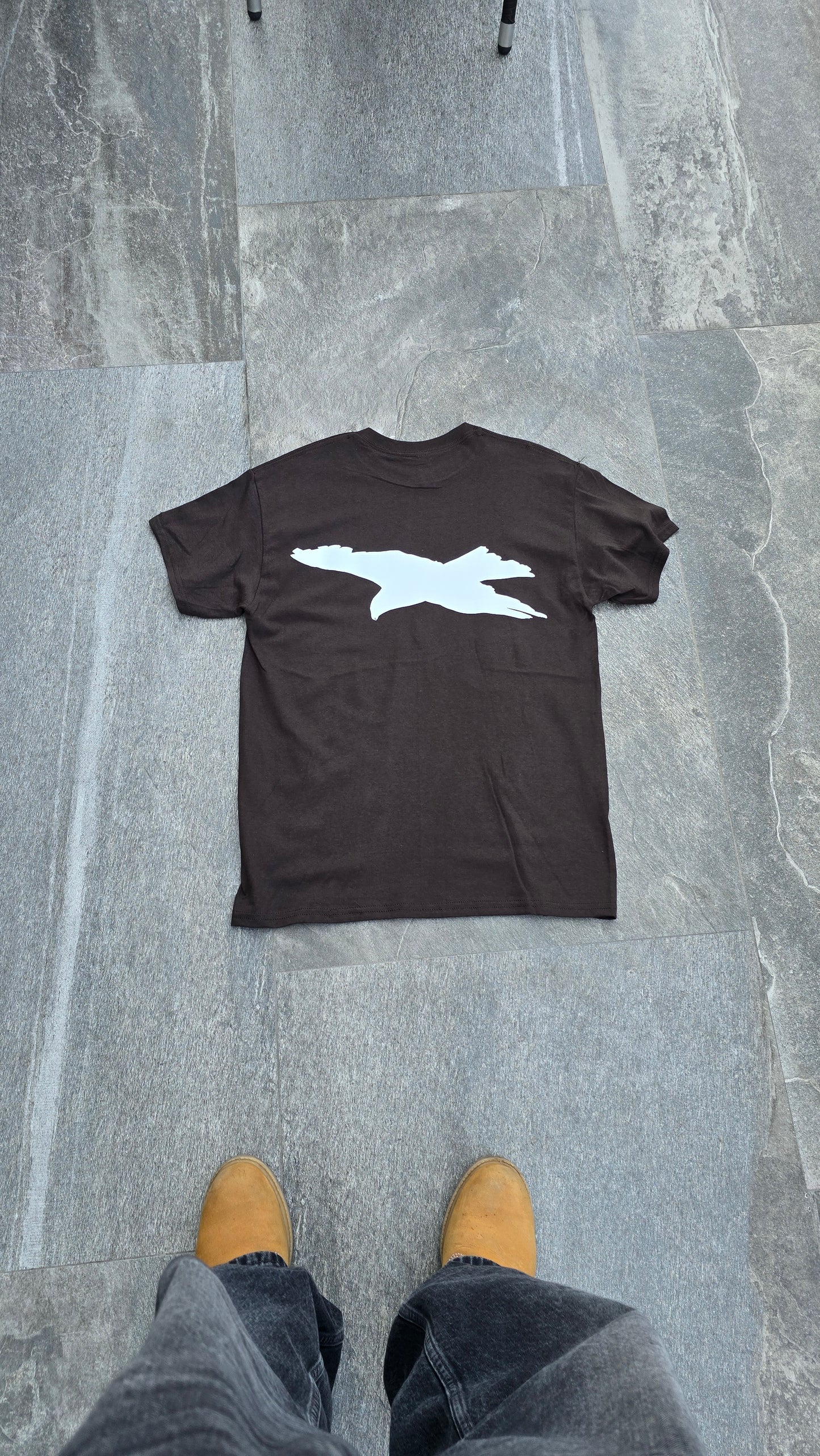 Crow Graphic Shirt (Brown)